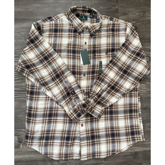 GH Bass & Co Men's Long Sleeve Button-Up Shirt Size XL 100 Cotton NWT Fireside - Picture 1 of 10